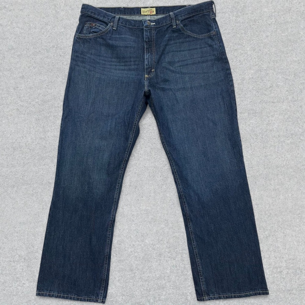 Wrangler 20X Jeans Men's 40x30 Blue Denim Distressed Straight Leg Cowboy Western